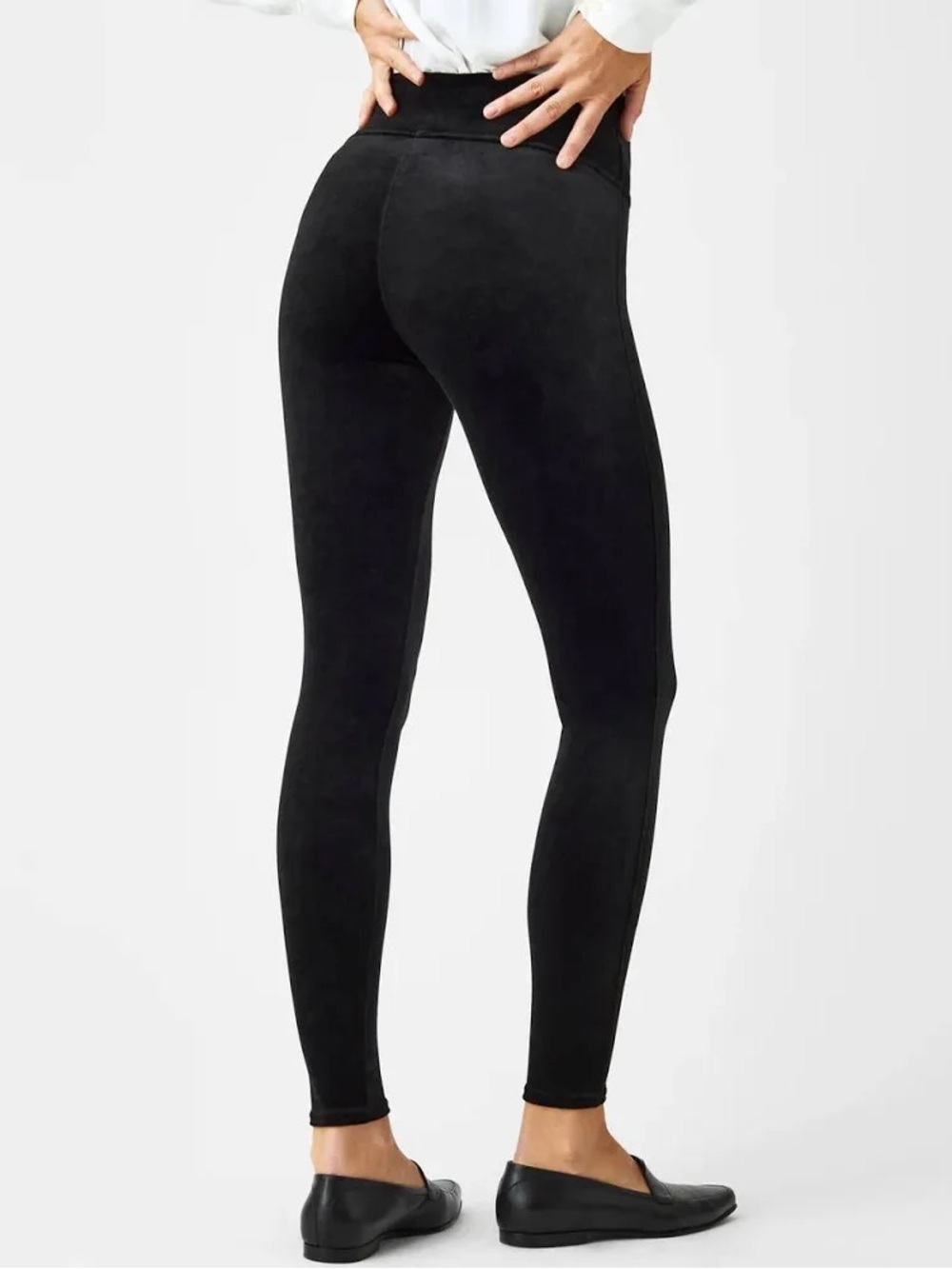 High Rise Black Velvet Leggings Spanx XS